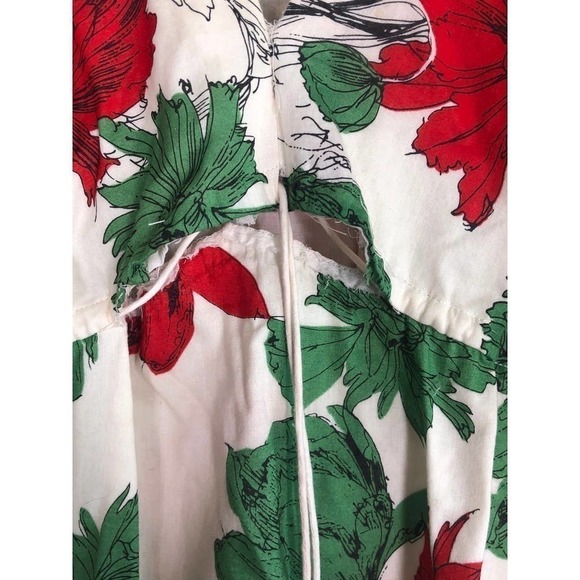 Alexis Idella Dress White Floral Print Short Sleeve Size Medium - Picture 9 of 16